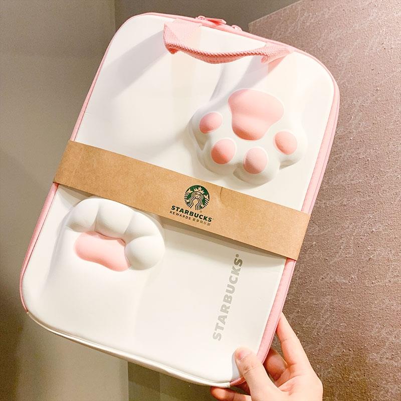 Túi Đựng laptop Chống Sốc Hình Móng Mèo Starbucks Chính Hãng Cho Nữ