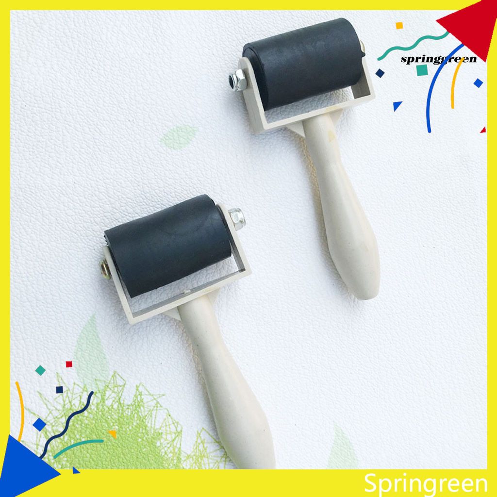 SPRIN 3.5cm Printing Roller Smooth Surface Labor-saving Rubber Multi-purpose Flat Ink Roller for Printmaking