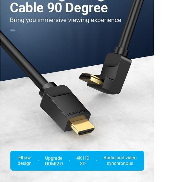 ● Vention Dây Cáp 2M HDMI v2.0 90 / 270 Độ 4K Tốc Độ Cao 270 Độ AAQ ☜ | BigBuy360 - bigbuy360.vn