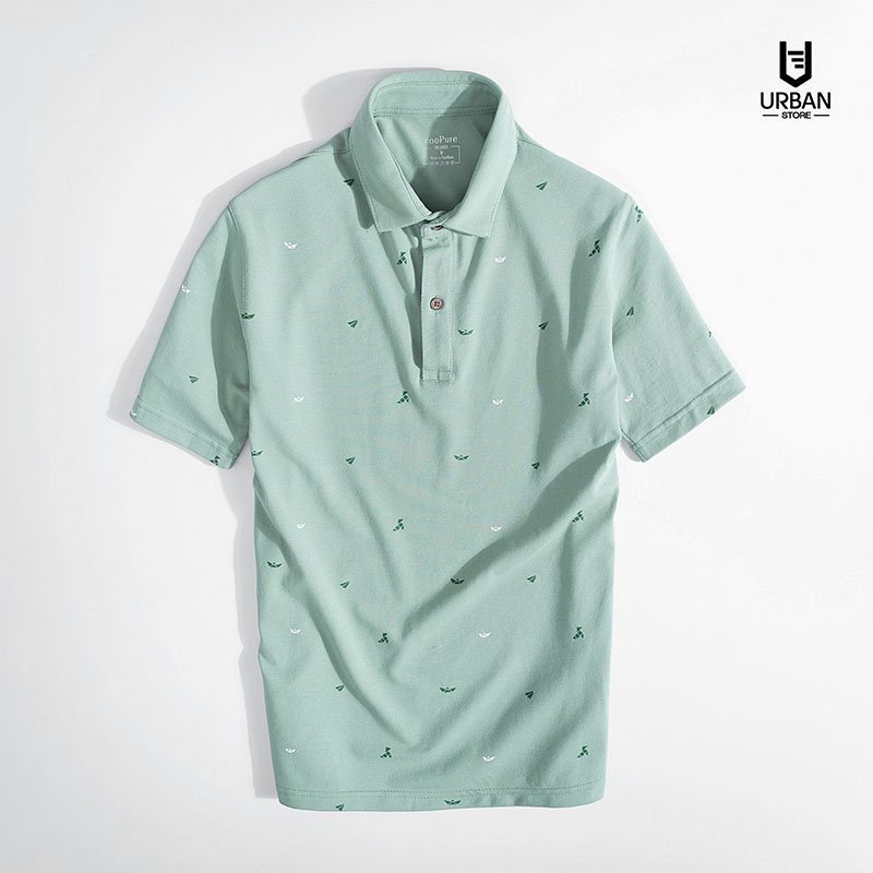 Áo Polo Nam cooPure, Áo Polo Nam Chất Liệu Cotton 95% Origami Printing NO.1825 | BigBuy360 - bigbuy360.vn