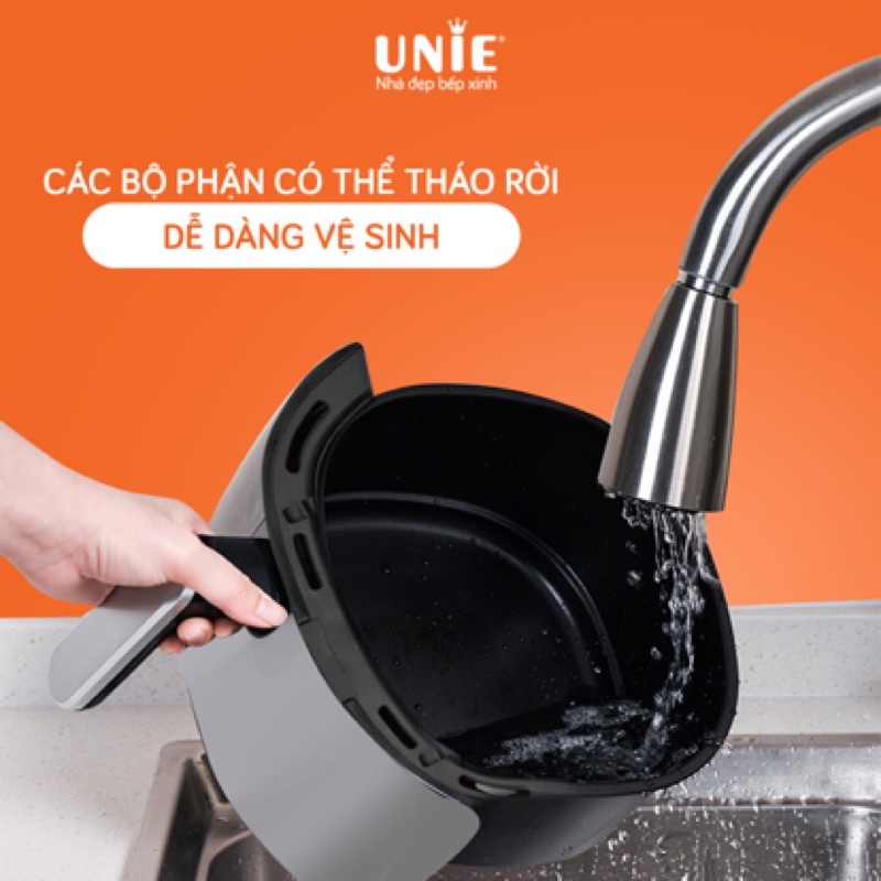 [Chính Hãng] Nồi chiên không dầu cao cấp 6,5 lít UNIE UE-600, lỗi 1 đổi 1, bảo hành 12 tháng toàn quốc