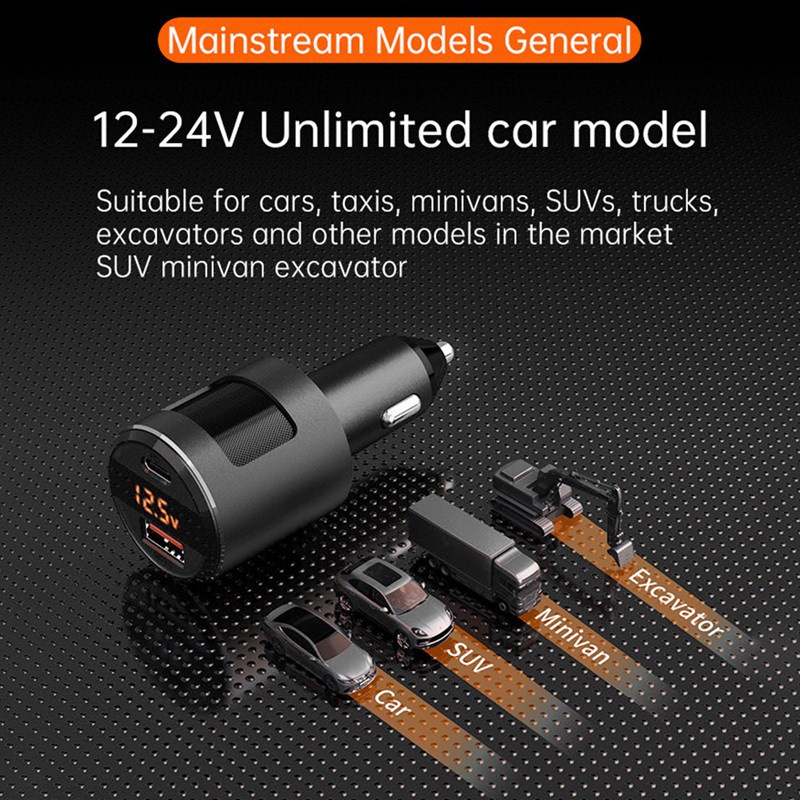 Car Charger 18W 65W USB Car Charger PD Type Flush Fit Car Adapter for iPhone XR/Xs/Max/X/8/7/Plus Sier