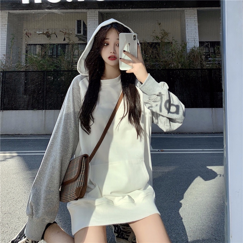 SUXI Áo Hoodie Dáng Rộng Phong Cách Thể Thao Thời Trang Mùa Thu Cho Nữ
