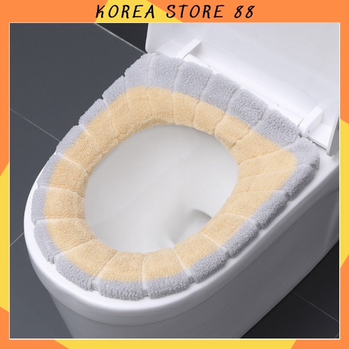 ❌GIÁ SỈ❌Miếng Lót Bồn Cầu Nỉ Lông Chống Lạnh 2 Màu Siêu Đẹp 88206