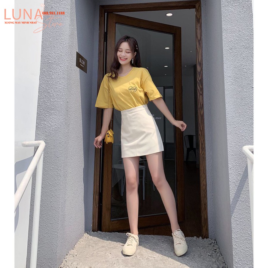 Chân váy chữ A ngắn màu đen có quần lót trong khóa sườn - Dáng chân váy đen ngắn chữ A công sở ôm - Mặc đi biển học làm | BigBuy360 - bigbuy360.vn