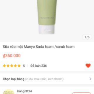Sữa rửa mặt Manyo cleansing soda foam