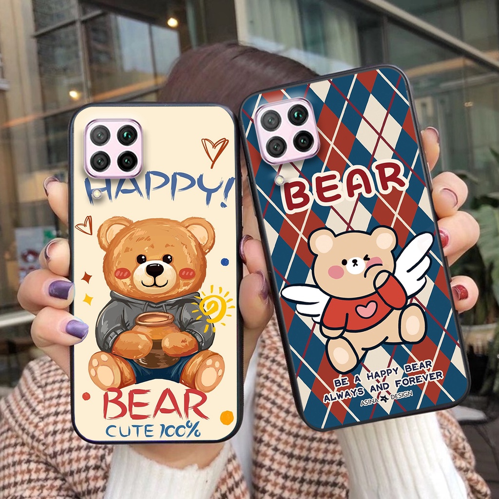 Ốp lưng Huawei Nova 7i in hình cute, chú gấu tinh nghịch siêu chất siêu rẻ