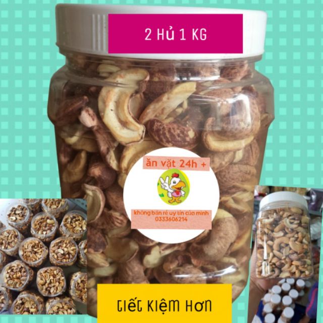 Siêu Rẻ hủ 500 Gram Hạt  Điều Rang Muối Giòn Thơm