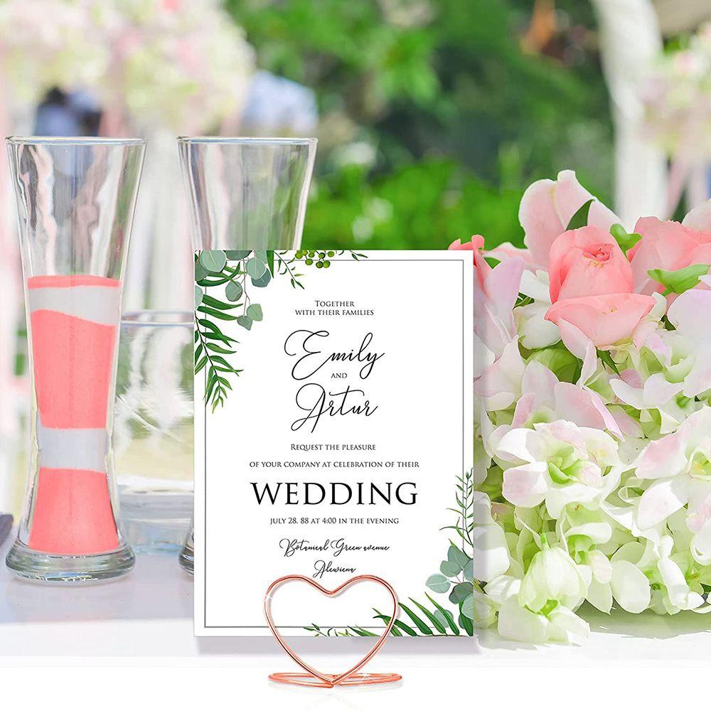 1 Giá Đỡ Kẹp Giấy / Ảnh Để Bàn Bằng Kim Loại Lãng Mạn Trang Trí Tiệc Cưới