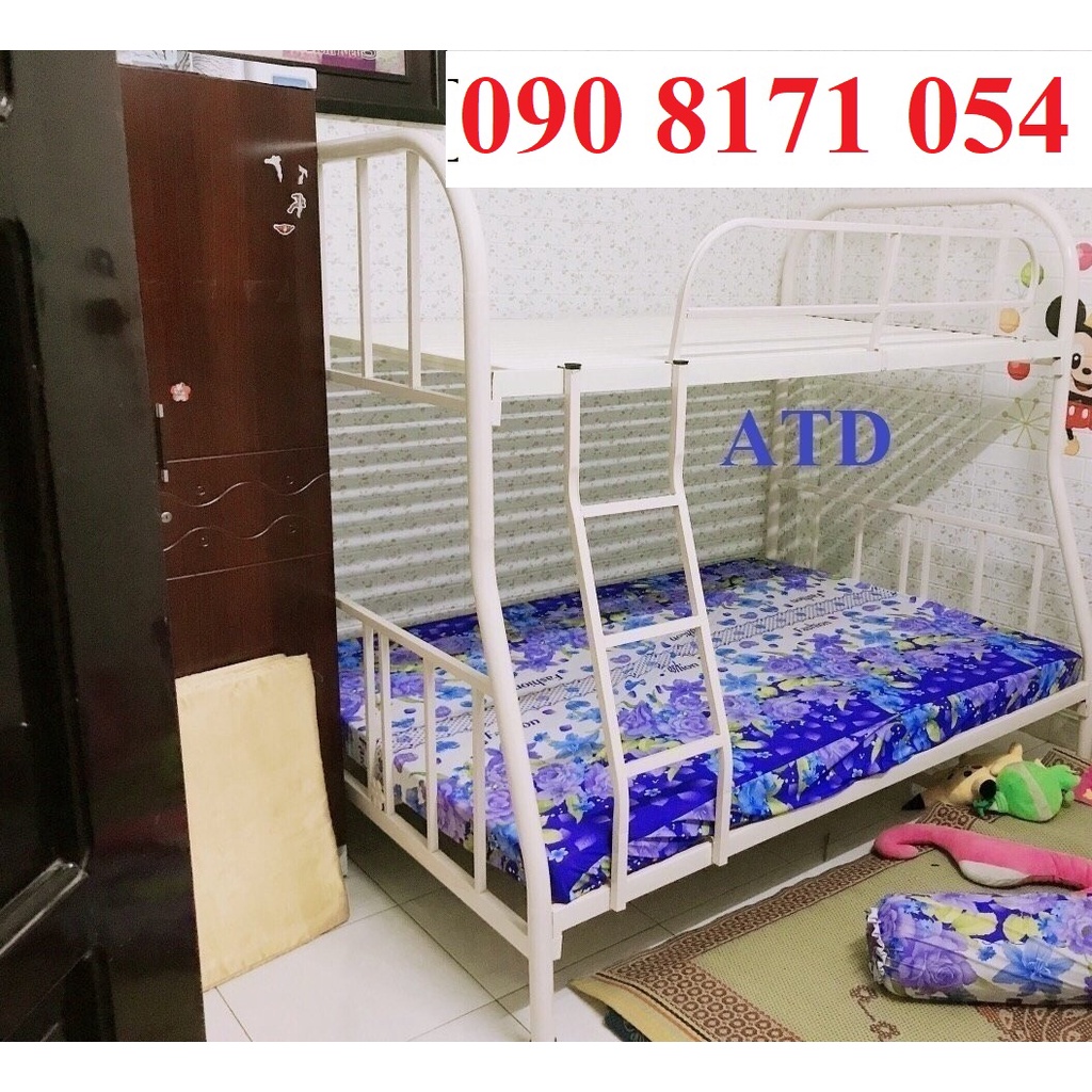 giường tầng trên 1m dưới 1m2 sắt dày dặn, hình ảnh thực tế bảo hành 2 năm tại nhà, hàng new 100%