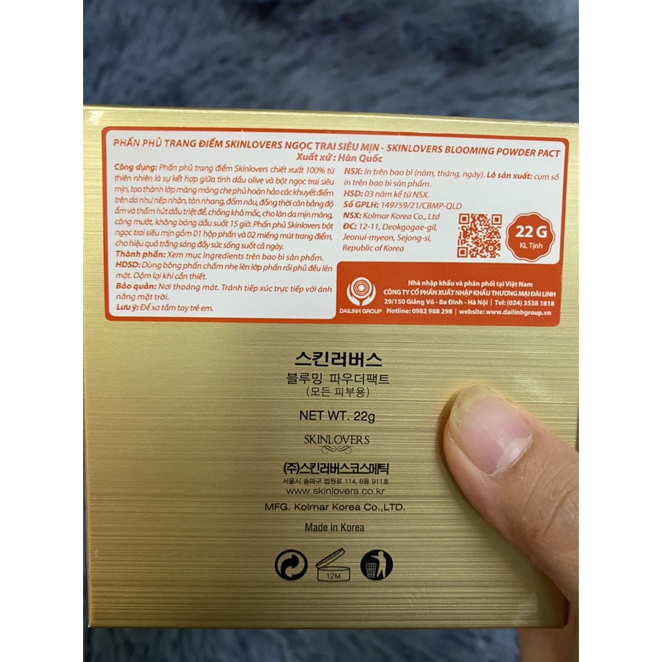 PHẤN PHỦ SIÊU MỊN SKINLOVERS 22G TÔNG 21