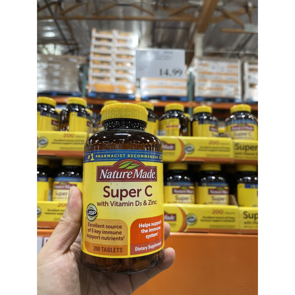 VIÊN UỐNG VITAMIN C BẢO VỆ TĂNG CƯỜNG HỆ THỐNG MIỄN DỊCH SUPER C 200 VIÊN CỦA MỸ