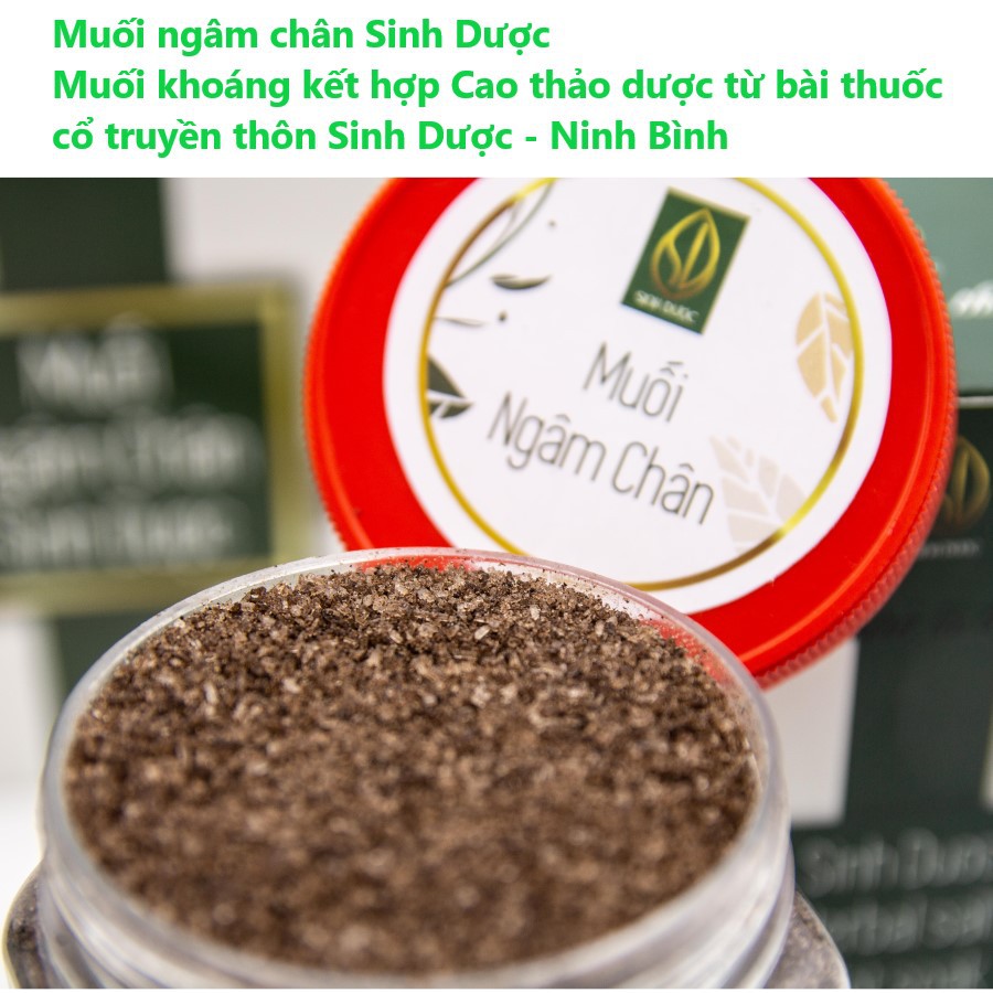 Muối ngâm chân 550gr HTX Sinh Dược Ninh Bình (Hộp trắng, dán tem chính hãng ) - NPP HS shop