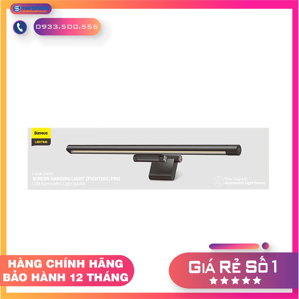 Đèn treo màn hình Baseus i-work Seires Pro hỗ trợ bảo vệ mắt, chống ánh sáng xanh - Hàng chính hãng bảo hành 12 tháng