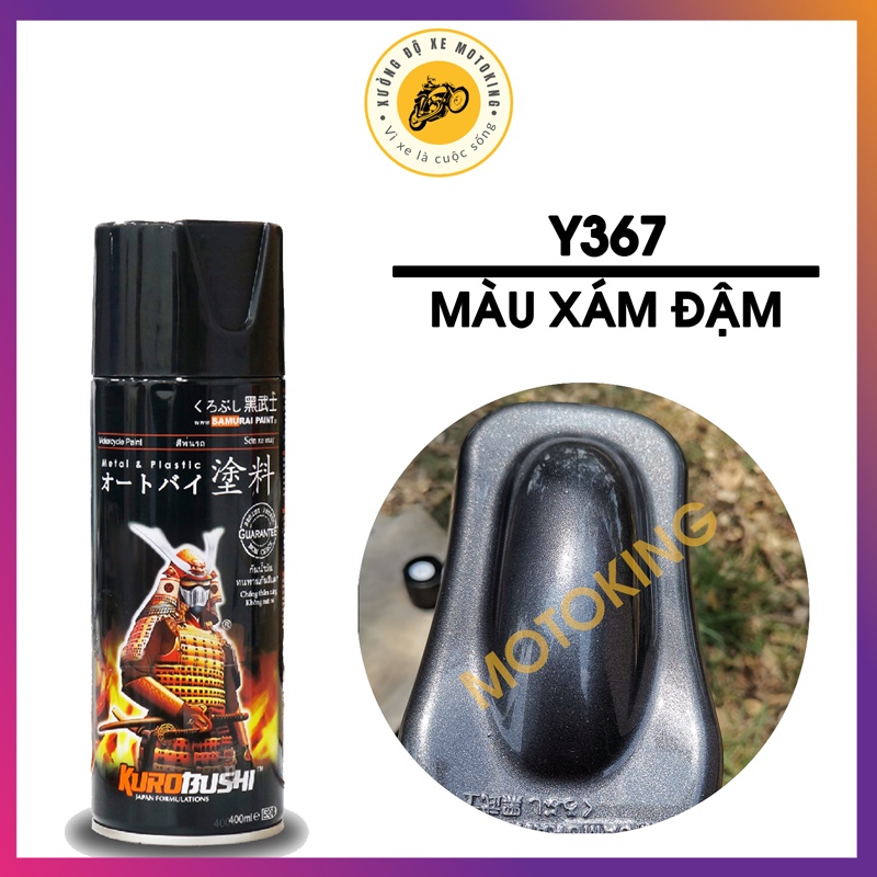 Combo Sơn Samurai màu xám đậm Y367 loại 2K chuẩn quy trình độ bền 5 năm gồm 2K04 - Y367 -2k01