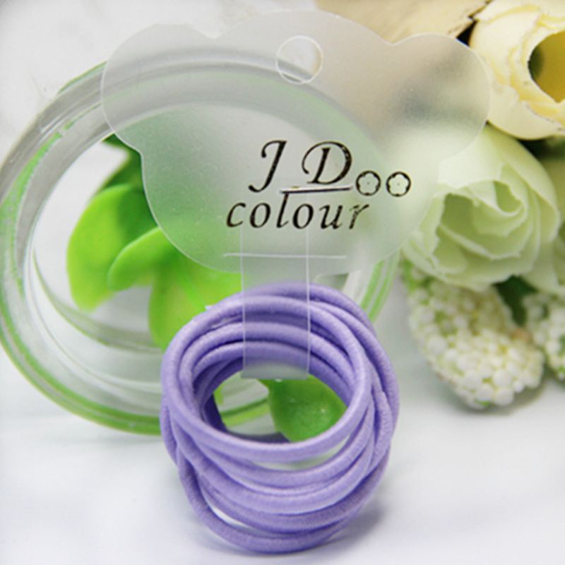 Set 10 Dây Thun Cao Su Mini Màu Sắc Tươi Sáng Cho Bé Gái