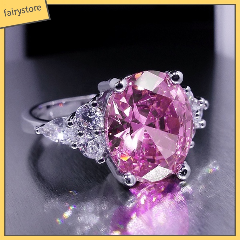 Nhẫn Đính Đá Tròn Thời Trang Cho Nữ