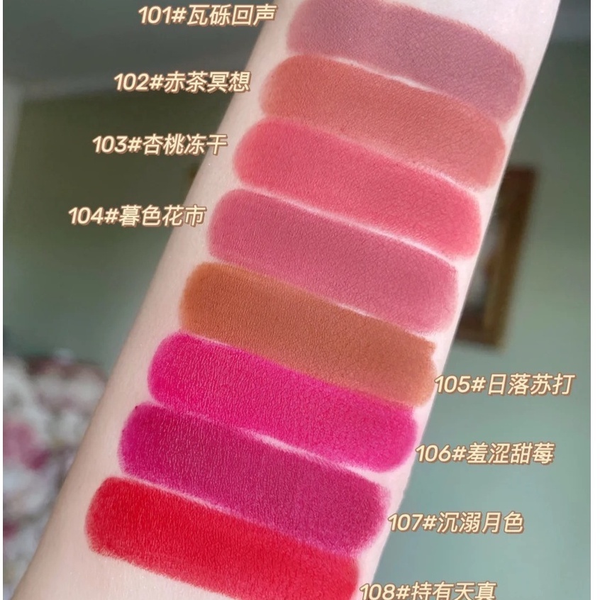 Joocyee Son kem lì mịn trang điểm mượt nhẹ dưỡng ẩm lâu trôi tự nhiên không phai nhiều màu tùy chọn red pink orange Son kem lipstick