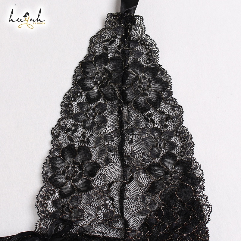 Đồ Ngủ Bodysuit Ren Ánh Kim Hở Lưng Sexy Gợi Cảm - B32