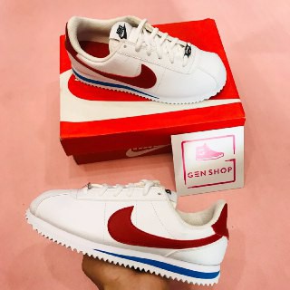 Giày nike cortez trắng móc đỏ 904764103/807471103 chính hãng