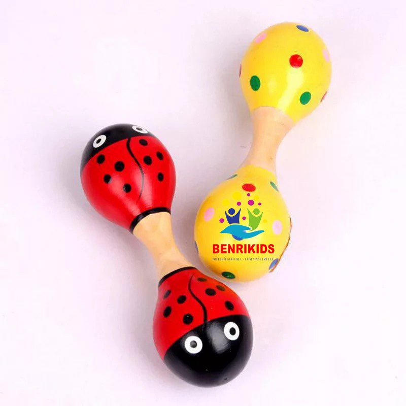 Bộ Đồ Chơi Lục Lạc Cho Bé Cầm Tay Làm Bằng Chất Liệu Gỗ Thông Thân Thiện Với Môi Trường An Toàn Cho Bé