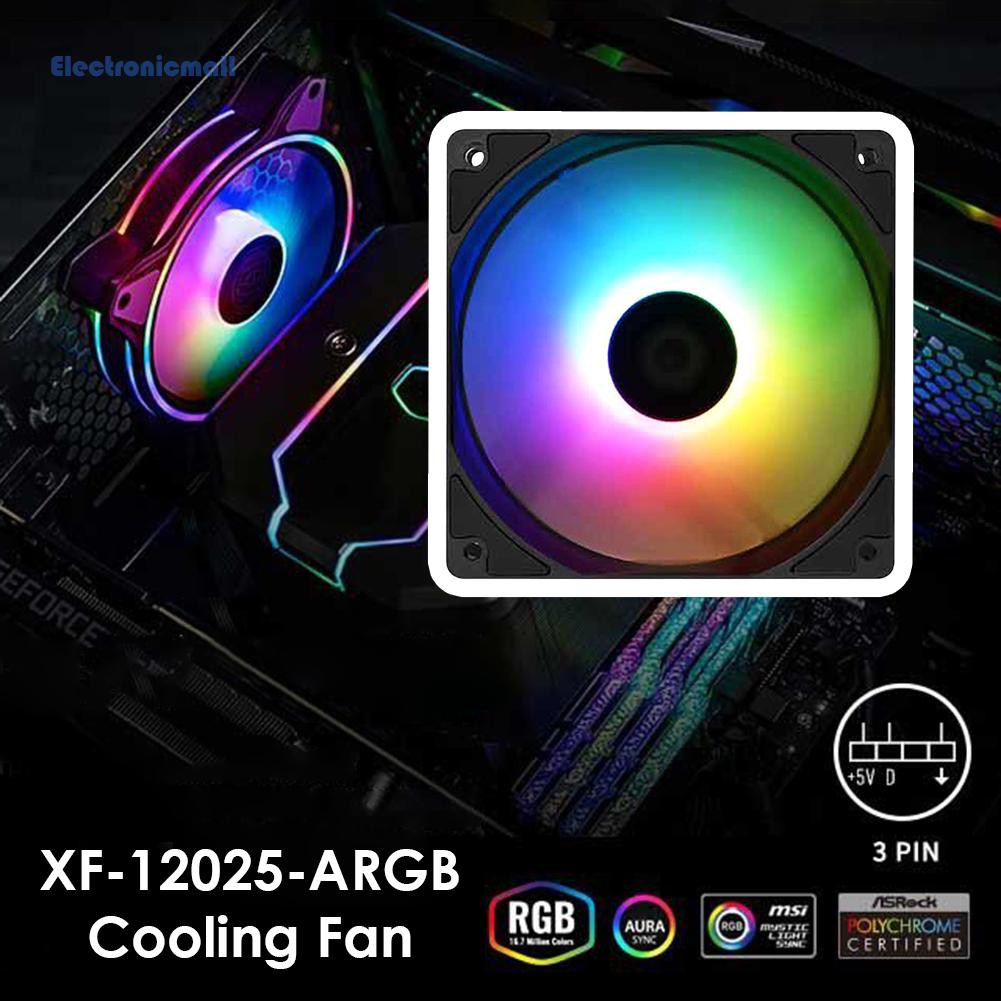 XF-12025-ARGB PWM PC Case Fan 120mm Addressable RGB Fan for Air Cooler꒪NICE