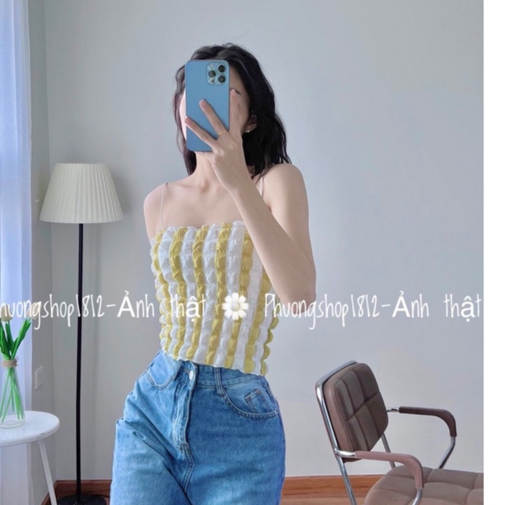 Áo Xốp Sọc Hai Dây ,siêu siêu hót nhé [ ảnh-video thật ] PHUONGSHOP1812