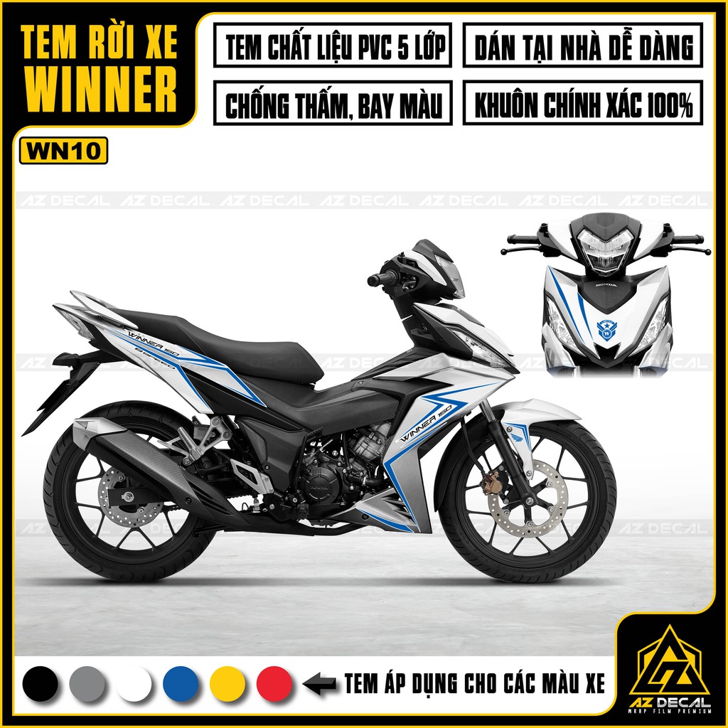 Tem Chỉ 02 Xe Winner 150 | WN10 | Chất Liệu PVC 5 Lớp Chống Thấm, Chống Bay Màu