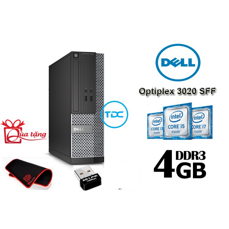 Case đồng bộ Dell, Máy bộ DELL OPTIPLEX 3020 SFF core i7, i5, i3 bền giá rẻ. Tặng usb thu wifi + bàn di