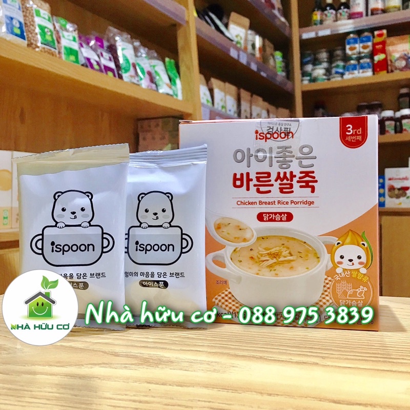 Bột ăn dặm Ispoon vị thịt gà 91g (Cho bé từ 8 tháng) - Date: 9/2022 - Nhà hữu cơ