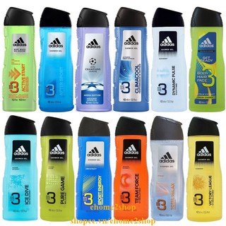 Sữa Tắm, Dầu Gội, Sữa Rửa Mặt 400ml Adidas Với Nhiều Hương Thơm Và Phong Cách Khác Nhau Để Bạn Dễ Lựa Chọn ehome2shop.