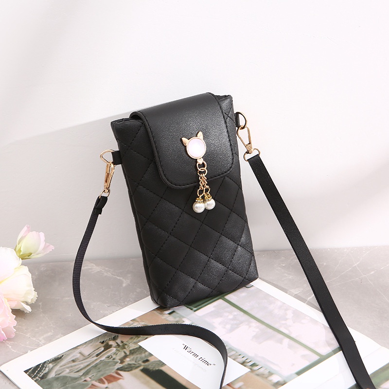 Túi Đeo Chéo Mini Thêu Họa Tiết Đính Ngọc Trai Thời Trang Sang Trọng Cho Nữ
