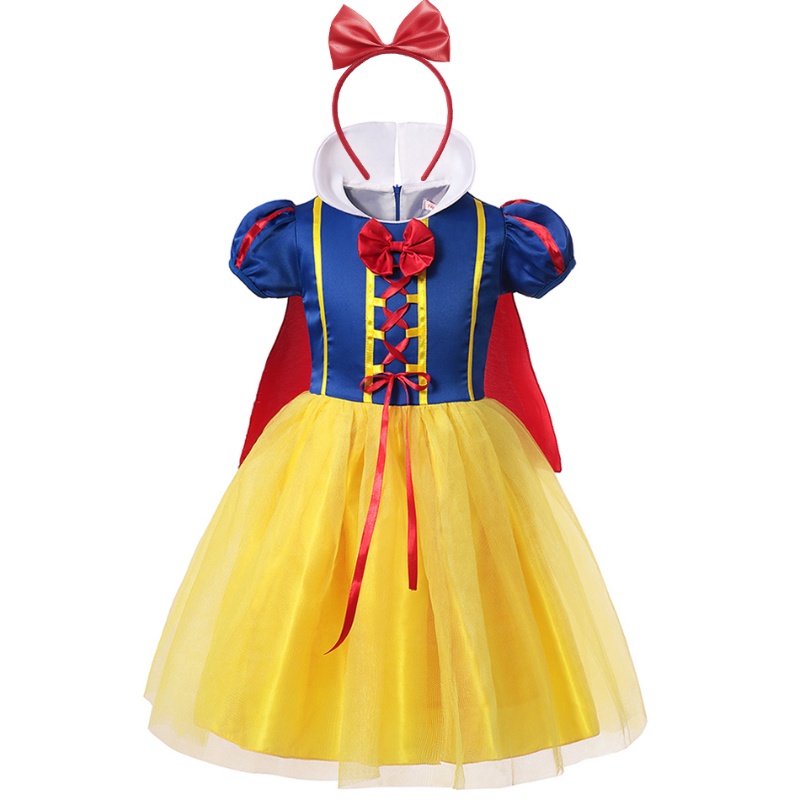 Đầm Xòe 4 Lớp Hóa Trang Công Chúa Bạch Tuyết Disney Cho Bé Gái