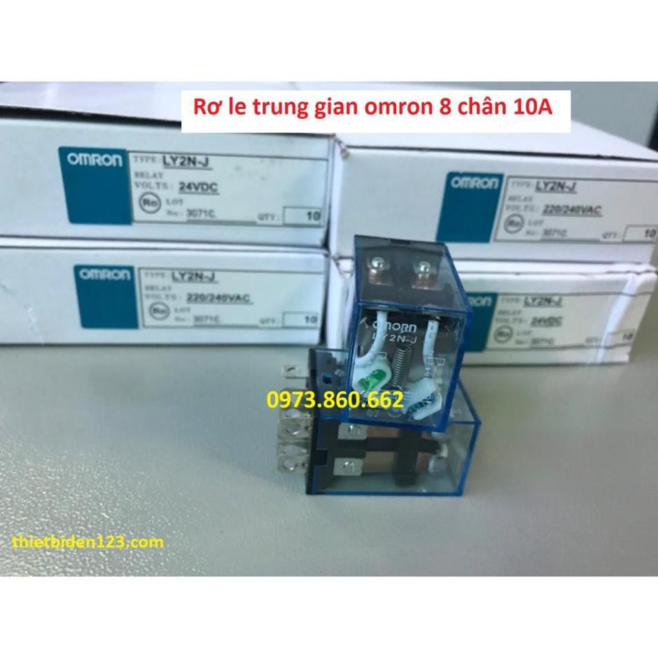 Rơ le trung gian omron 8 chân 10A - LY2N-J - relay kiếng công suất lớn
