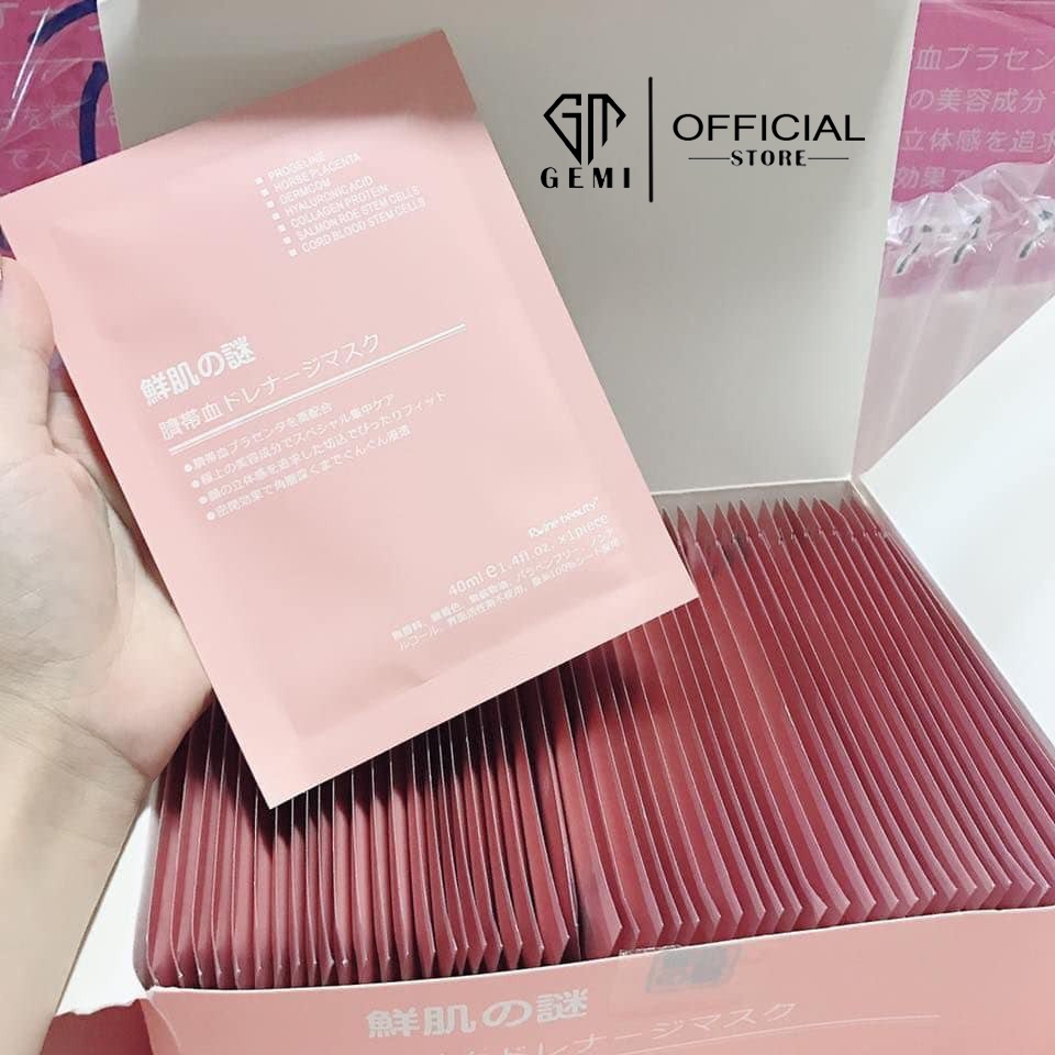 Mặt Nạ Nhau Thai Cừu 🌿𝑭𝒓𝒆𝒆𝒔𝒉𝒊𝒑🌿 Lẻ 1 Mask Cuống Rốn Nhật Bản Rwine Beauty Dưỡng Trắng, Cấp Ẩm, Thải Độc Cho Da [✔️Auth]