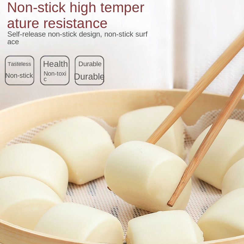 Tấm Lót Hấp Bánh Bao Bằng Silicone Chống Dính Chịu Nhiệt Cao