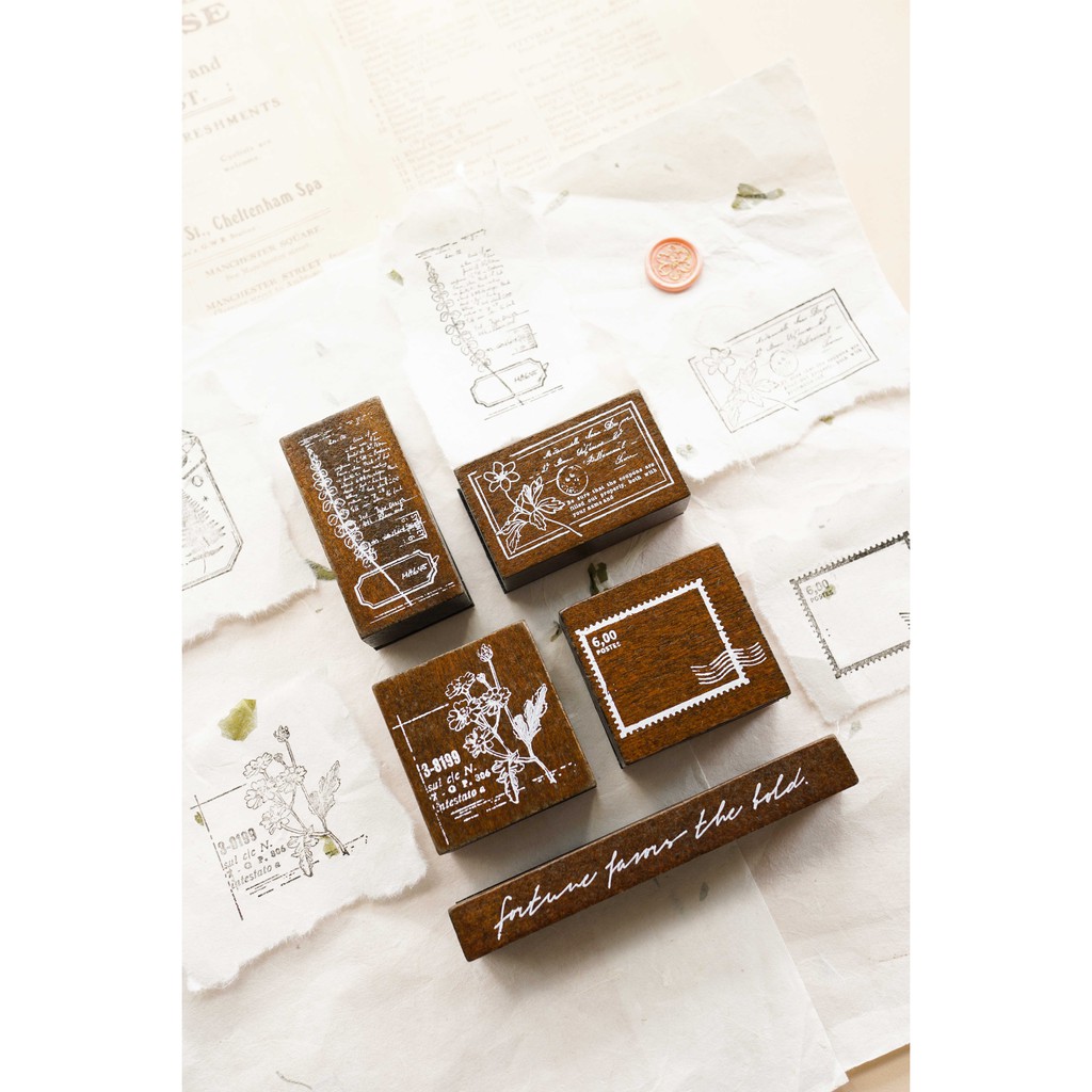 Con dấu gỗ - Bộ con dấu postal