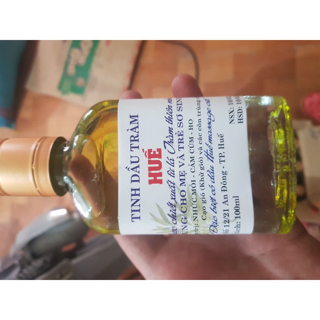 Tinh dầu tràm Huế nguyên chất lọ dẹt 100ml