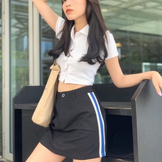 Usthebasic - Chân váy Blue Line Skirt