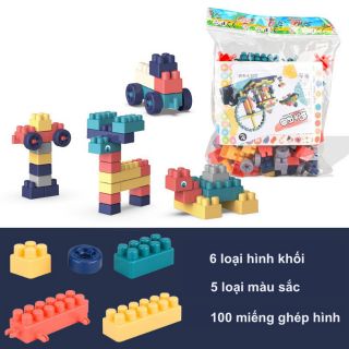 BỘ LEGO XẾP HÌNH 100 MÓN