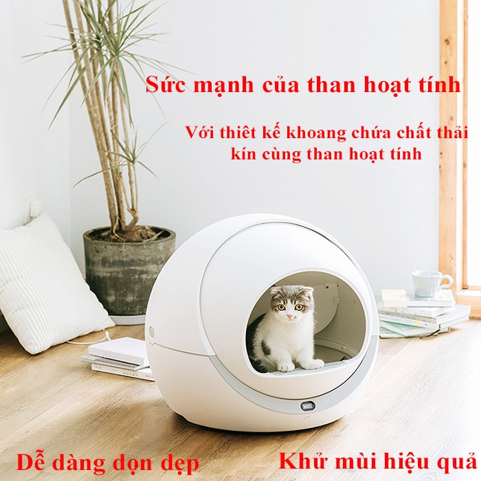 Nhà vệ sinh tự động cho mèo petree,lồng vệ sinh cho thú cưng cao cấp