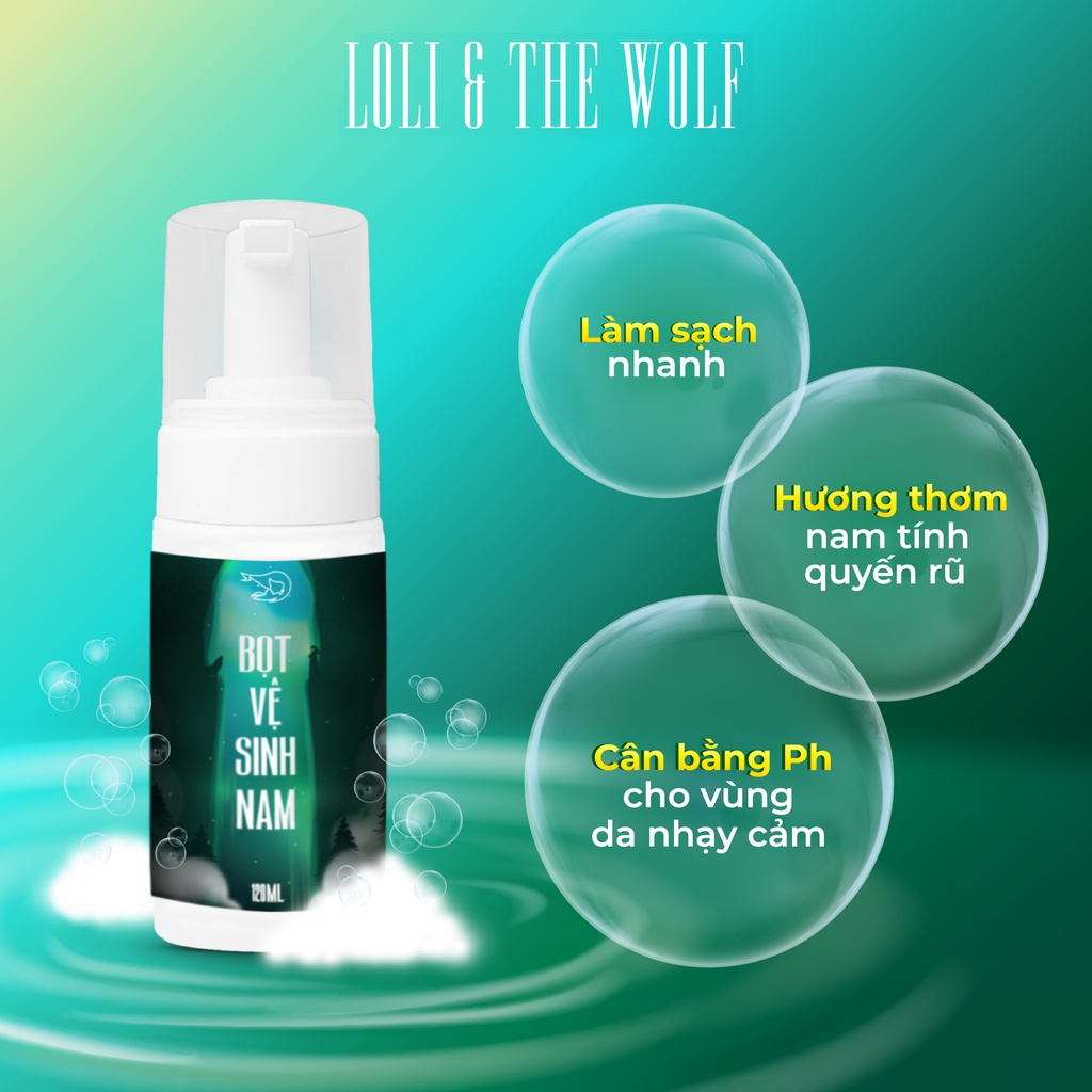 Bọt Vệ Sinh Nam Giới Loli The Wolf Hương Nước Hoa Nam Tính Chai 120ml - Dung dịch vệ sinh nam dạng bọt