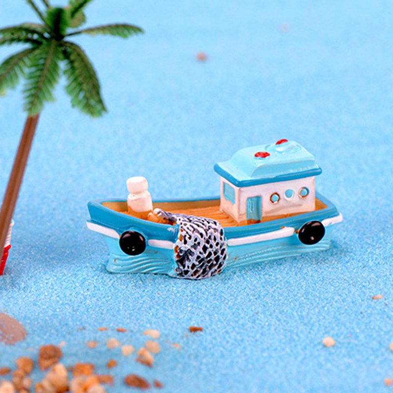 1 Đồ trang trí Thuyền Đánh Cá Trang Trí Sân Vườn