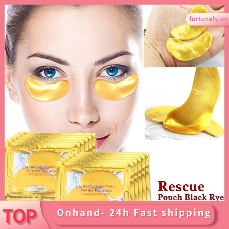 Hot Sale Eye Mask Gold Crystal collagen Eye Masks Anti-Puffiness Dark Circles Anti Aging Moisturizing Eye Face Skin Care Products fortunely.vn