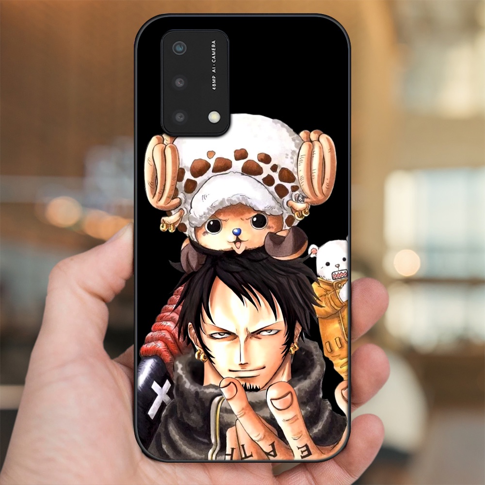 Ốp lưng Oppo A74, A93 5G, A95 viền đen in hình Law One Piece