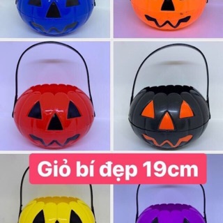 Giỏ bí đưng kẹo halloween