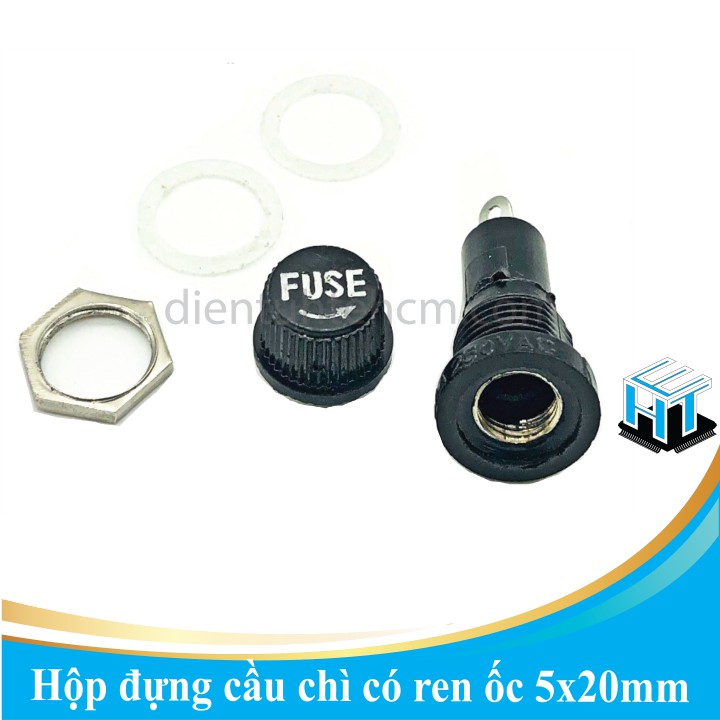 Hộp đựng cầu chì có ren ốc 5x20mm