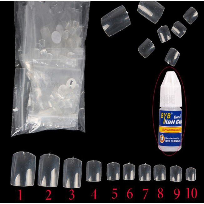 Móng chân giả đủ size gói 500pcs
