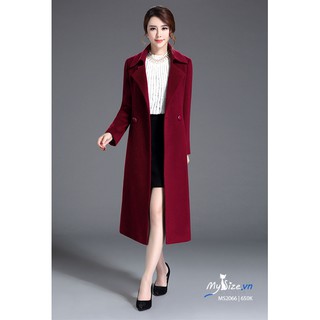 Áo khoác dạ mang tô dài ms2066