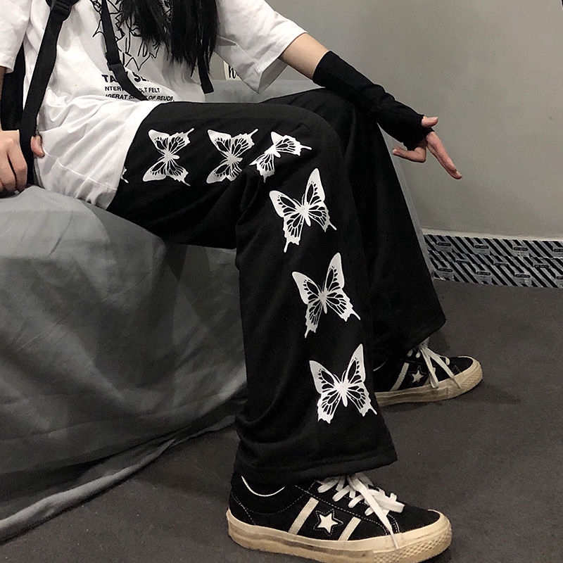 Quần Dài Ống Rộng In Hình Bướm Kiểu Harajuku Hàn Quốc Cá Tính Cho Nam Và Nữ 16x586 | BigBuy360 - bigbuy360.vn
